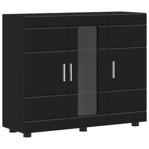 vidaXL Lesena omara Črna 88,5 x 30,5 x 73 cm Konstruiran les