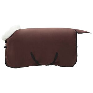 vidaXL Konjski pla&scaron;č Polna temno rjava 75 cm Polarna flanela