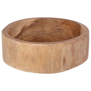 vidaXL Skleda za sadje JEPARA Teak rjava &Oslash; 30 cm Trden tikov les