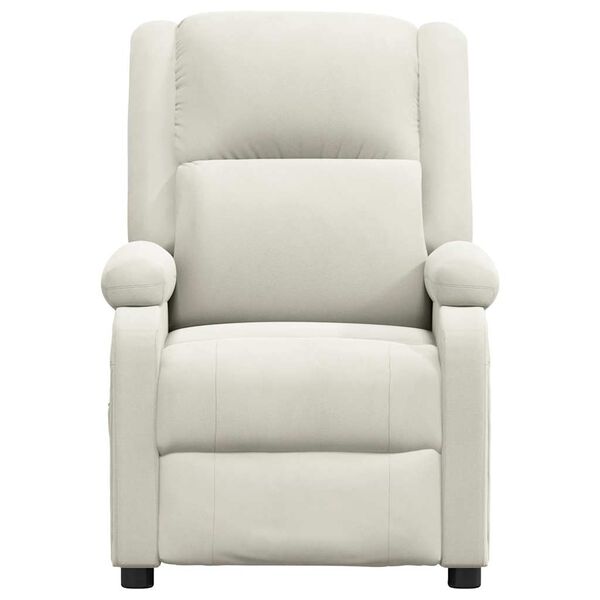 vidaXL Električni masažni stol krem žamet