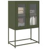 vidaXL Highboard Olive Green 68x39x107 cm Jeklo