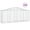 vidaXL Obokane gabion košare 20 kosov 200x50x80/100 cm cinkano železo