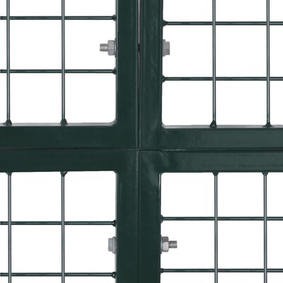 vidaXL Dvojna ograjna vrata prašno barvano jeklo