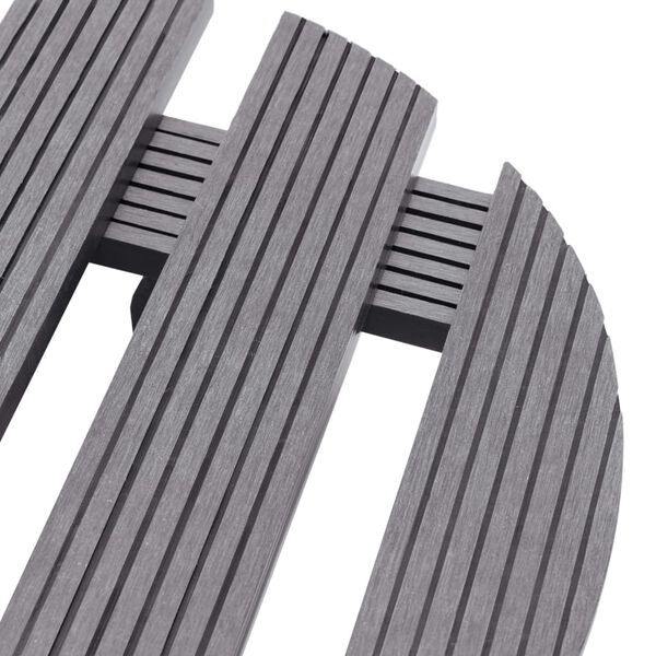 vidaXL Voziček za rastline 2 kosa siv &Oslash;30x7,5 cm WPC