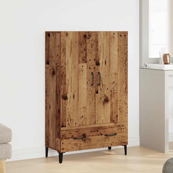 vidaXL Visoka deska Old Wood 70x31x115 cm Inženirski les