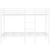 vidaXL Dvoposteljna postelja brez vzmetnice Bela 107x203 cm jeklo