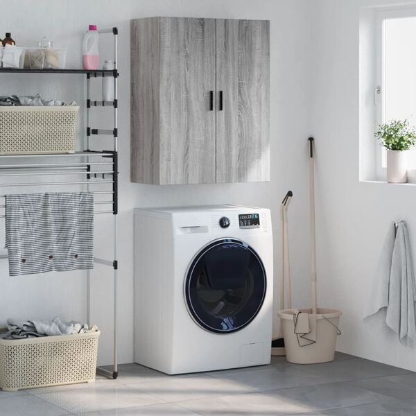 vidaXL Stenska omarica siva sonoma 69,5x34x90 cm