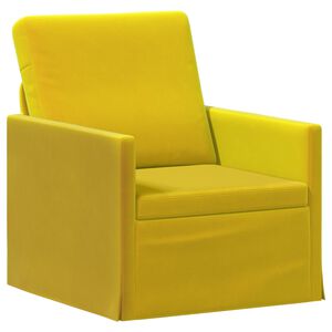 vidaXL Enosobna sofa Rumena 70 x 81 x 82 cm Žamet