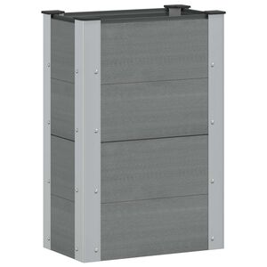 vidaXL Vrtna visoka greda Siva 50 x 30 x 72 cm