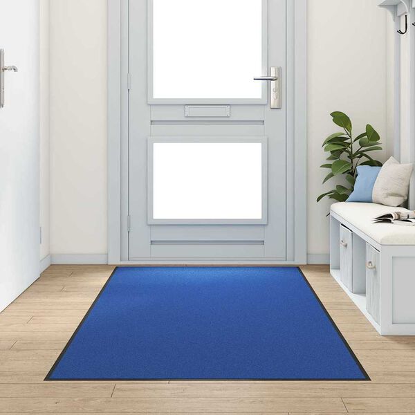 vidaXL Doormat Drugo Modra in črna 120 x 250 cm Poliamid in PVC