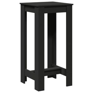 vidaXL Barska miza črna 51x50x103,5 cm inženirski les