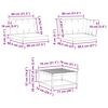 vidaXL Zunanja garnitura za sedenje 10 pcs Naravna in smetana