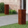 vidaXL Solarno LED svetilo za pot 2 pcs Corten jeklo Corten jeklo