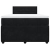 vidaXL Box spring postelja z vzmetnico črna 120x190 cm žamet