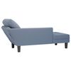 vidaXL Chaise Lounge z blazino Temno modro Corduroy tkanina