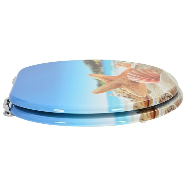 vidaXL Pokrivalo za strani&scaron;če Sveta modra 44 x 38 cm MDF plo&scaron;ča