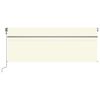 vidaXL Avtomatsko zložljiva tenda s senčilom 4x3 m krem