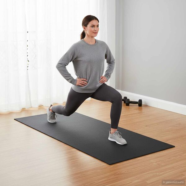 vidaXL &scaron;portna za&scaron;čitna podloga Črna 150 x 75 x 0,6 cm PVC