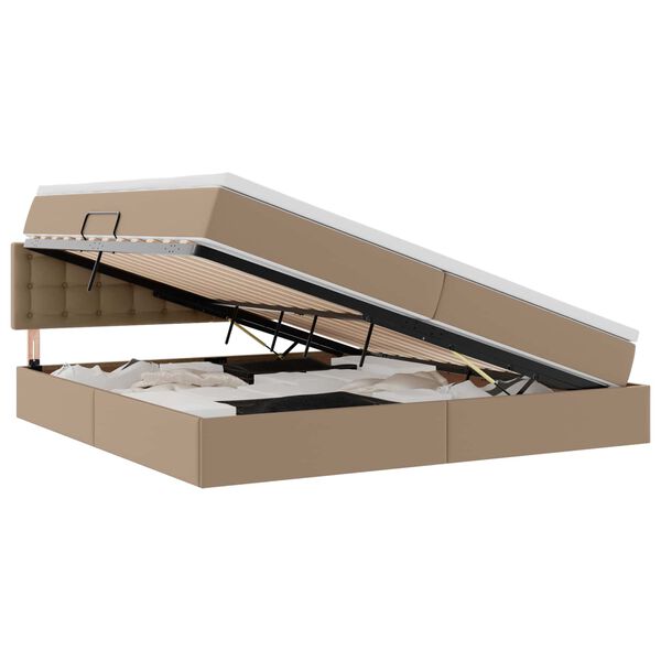 vidaXL Postelja z dodatnim prostorom za shranjevanje in vzmetnico
