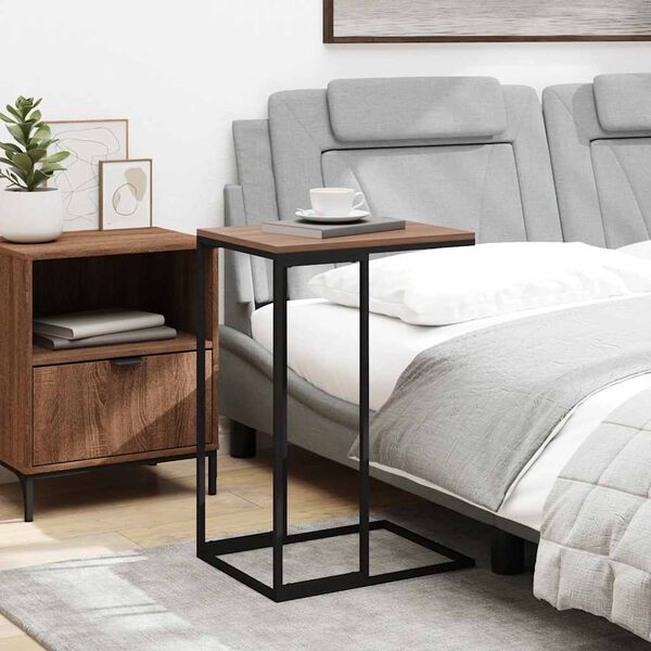 vidaXL Klubska mizica črna 40x30x59 cm konstruiran les