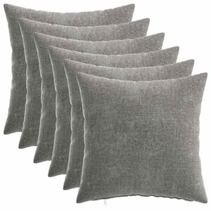 vidaXL Prevleka za blazino 6 kos HEERLEN Temno siva 40 x 40 cm