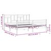 vidaXL Posteljni okvir z vzglavjem 200x200 cm trden les