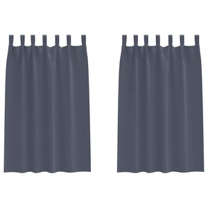 vidaXL Zavese za zatemnitev z obroči 2 kos Antracit 175 x 140 cm