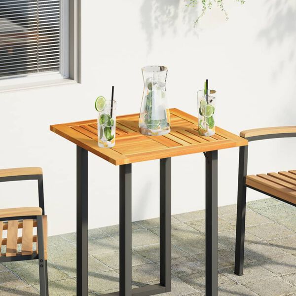 vidaXL Mizna plo&scaron;ča 60x60x2 cm kvadratna trdna bukovina