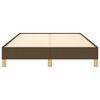 vidaXL Posteljni okvir brez vzmetnice temno rjava 120x190 cm blago
