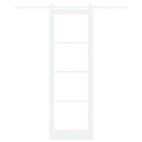 vidaXL Drsna vrata ORKDAL Bela 78 x 232 cm Trden borov les in steklo