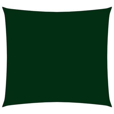vidaXL Senčno jadro oksford blago kvadratno 2,5x2,5 m temno zeleno