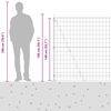 vidaXL Ograja s stebrom Siva 1,4 x 10 m Jeklo in PVC