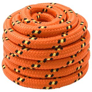 vidaXL Rop za čoln 3 mm 10 m Oranžna
