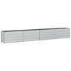 vidaXL Visoka greda 320x40x45 cm pocinkano jeklo srebrna