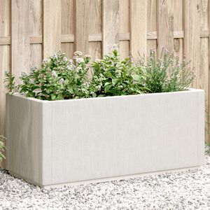 vidaXL Vrtno cvetlično korito belo 80x36x35 cm PP