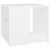 vidaXL Stranska mizica bela 50x50x45 cm iverna plo&scaron;ča