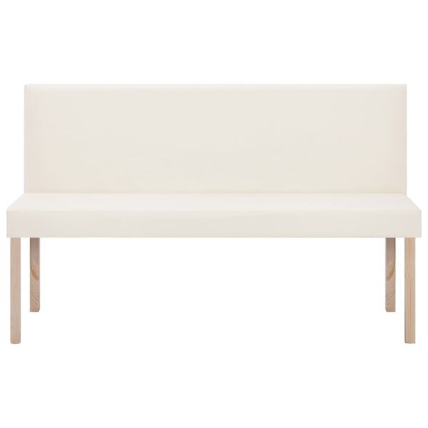 vidaXL Klop 139,5 cm krem umetno usnje