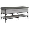 vidaXL Klop za čevlje siva sonoma 102x42x45 cm inženirski les