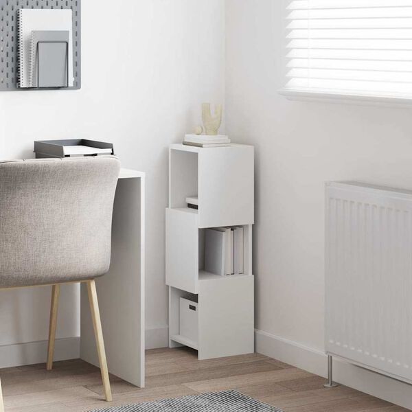 vidaXL Kotna omarica 25,5x25x80cm Konstruiran les