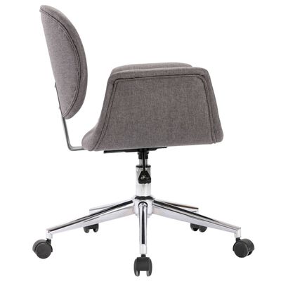 vidaXL Vrtljiv pisarniški stol sivo blago