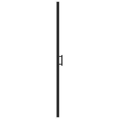 vidaXL Vrata za tuš 100x178 cm delno motno kaljeno steklo črna