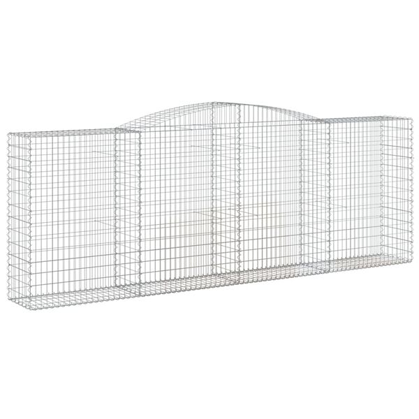vidaXL Obokane gabion košare 5 kosov 400x50x140/160cm pocinkano železo