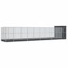 vidaXL Voliera s podalj&scaron;kom srebrna 1037x203x216 cm jeklo