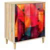 vidaXL Predalni &scaron;afka HEESCH Tisk v barvnih blokih 66 x 36,5 x 75 cm