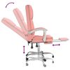 vidaXL Masažni pisarniški stol roza umetno usnje