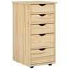 vidaXL Za omarice 34 x 39 x 61,5 cm Masivno borovo les Rjava
