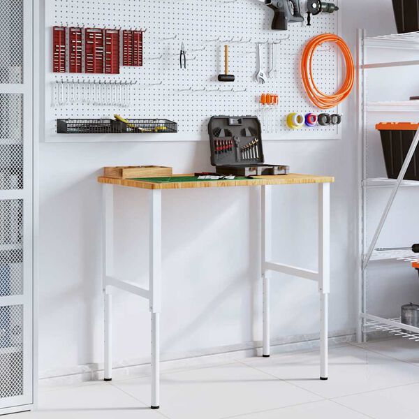 vidaXL Delovna miza rjava 100x60x(71,5-98) cm hrastovina pravokotna