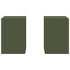 vidaXL Stojalo za rastline 2 pcs Olivno zelena 24 x 24 x 35 cm Jeklo