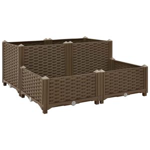 vidaXL Visoka greda 80x80x38 cm polipropilen