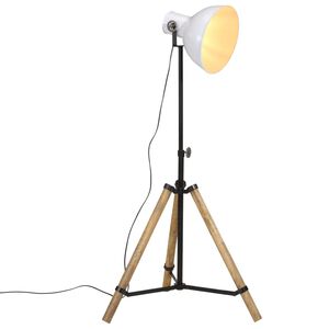 vidaXL Stoječa svetilka 25 W bela 75x75x90-150 cm E27